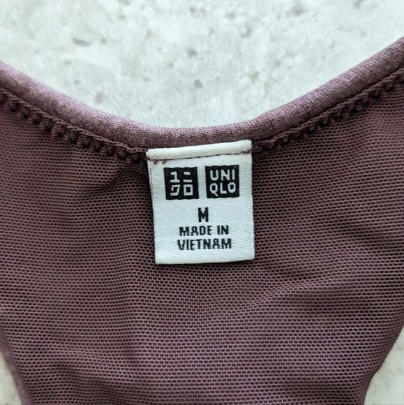 Uniqlo Purple Patterned Sports Bra - size Medium - Picture 3 of 3